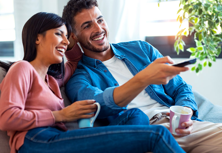 couple with remote